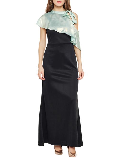 black a-line maxi dress - 14488995 - Very Small Image - 1