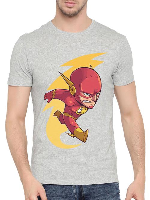 grey cotton character print t-shirt - 14490390 - Very Small Image - 1