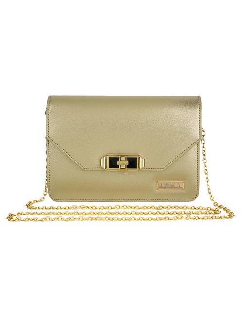 gold leatherette regular sling bag - 14490691 - Very Small Image - 1