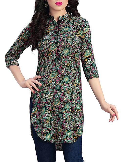 lavanya multi colored cotton high low kurti - 14492126 - Very Small Image - 1