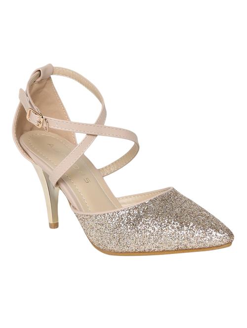 gold pu ankle strap sandals - 14492148 - Very Small Image - 1