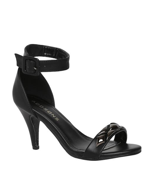 black pu ankle strap sandals - 14492150 - Very Small Image - 1