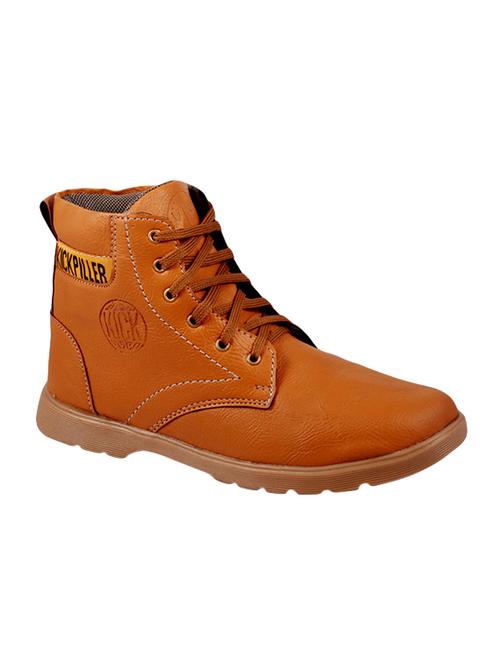 tan leather high ankle boots - 14492323 - Very Small Image - 1