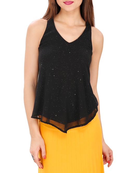 black georgette casual top - 14493079 - Very Small Image - 1