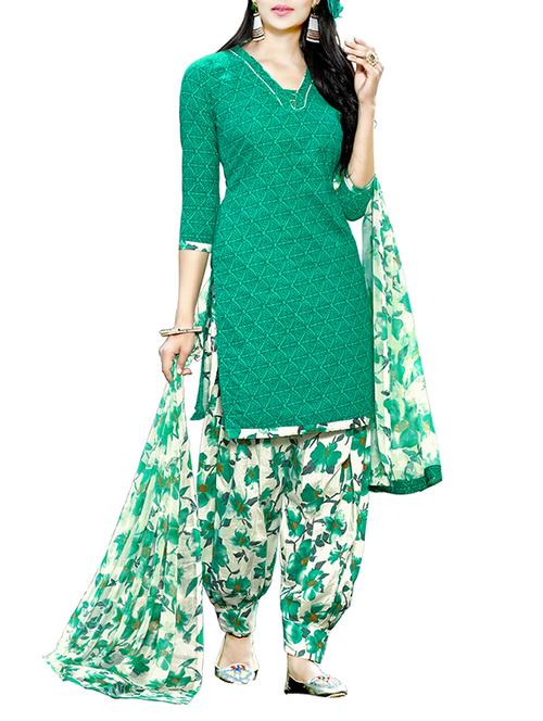 floral printed unstitched patiyala suit - 14495680 - Very Small Image - 1