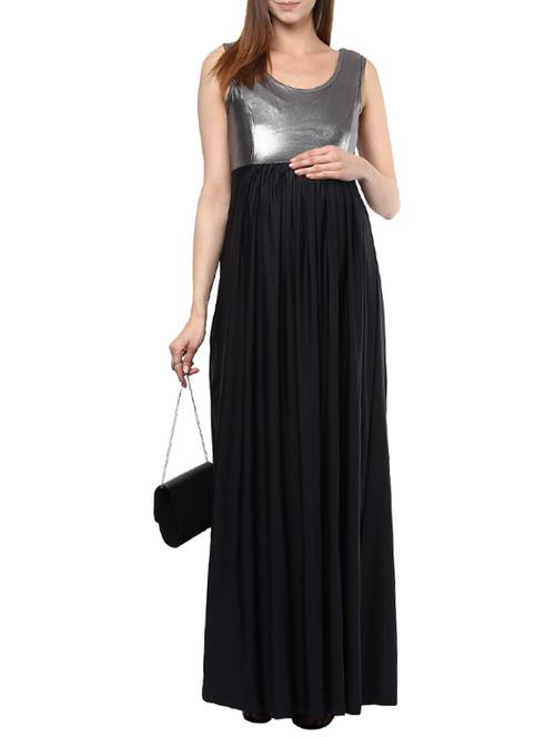 black maxi maternity wear - 14495857 - Very Small Image - 1