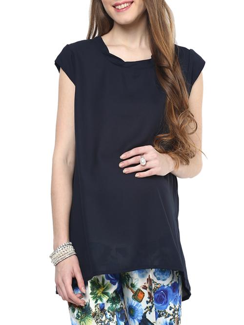 navy blue top maternity wear - 14495864 - Very Small Image - 1