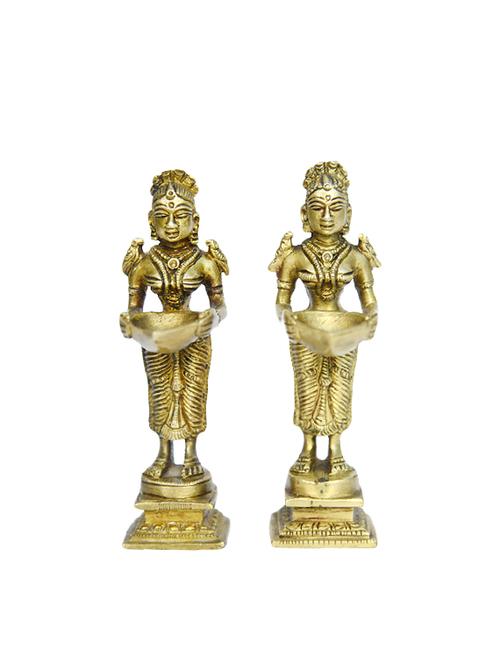 decorative brass statue of deep lady handicrafts product - 14496416 - Very Small Image - 1