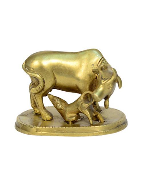unique decorative brass statue of cow with its baby cow handicrafts product - 14496489 - Very Small Image - 1