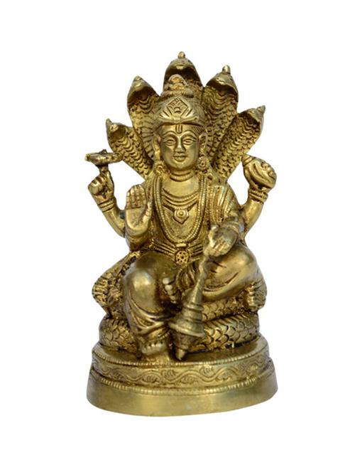unique brass god statue of vishnu with sheshnag handicrafts product - 14496507 - Very Small Image - 1