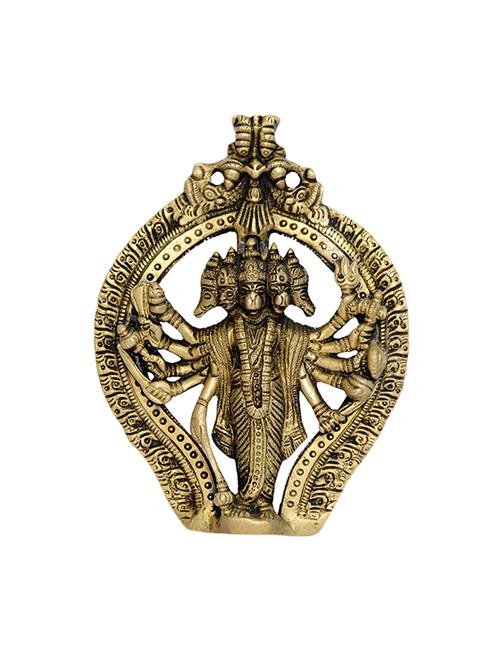 decorative brass panchmukhi hanuman wall hanging handicrafts product - 14496569 - Very Small Image - 1