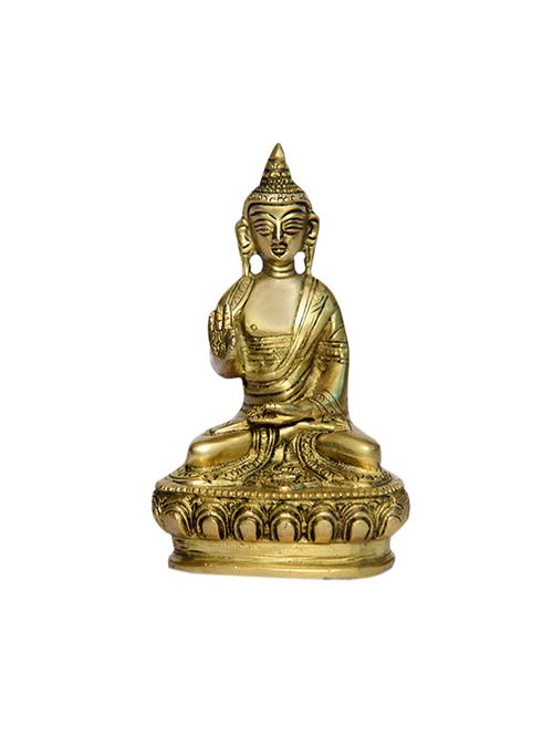 decorative brass statue of buddha handicrafts product - 14496588 - Very Small Image - 1