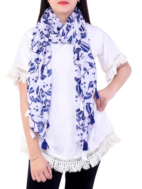 blue chiffon stole - 14496706 - Very Small Image - 1