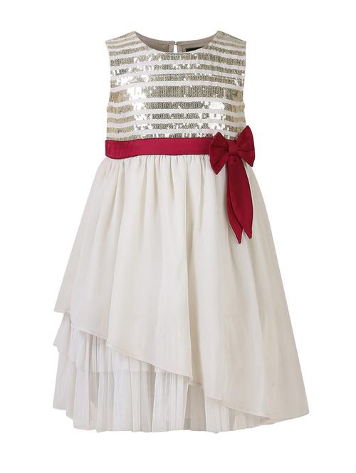 white polyester frock - 14498585 - Very Small Image - 1