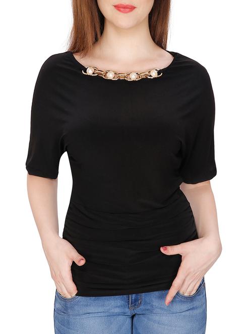black lycra casual top - 14499297 - Very Small Image - 1