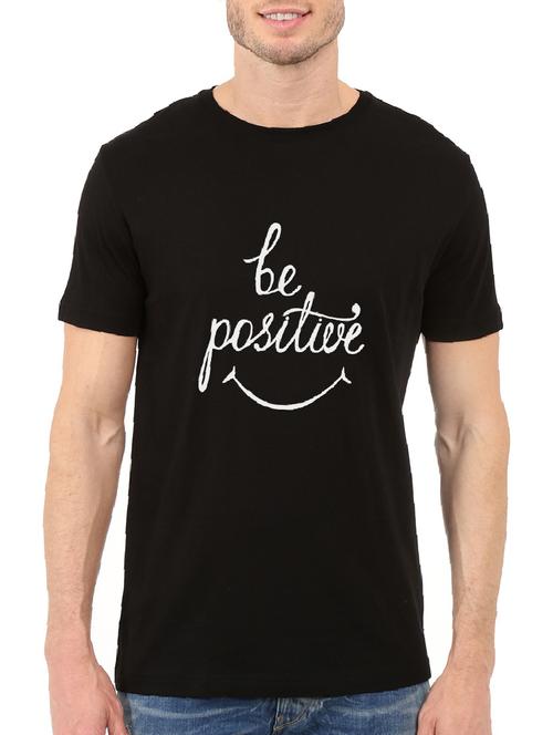 black cotton chest print tshirt - 14499482 - Very Small Image - 1