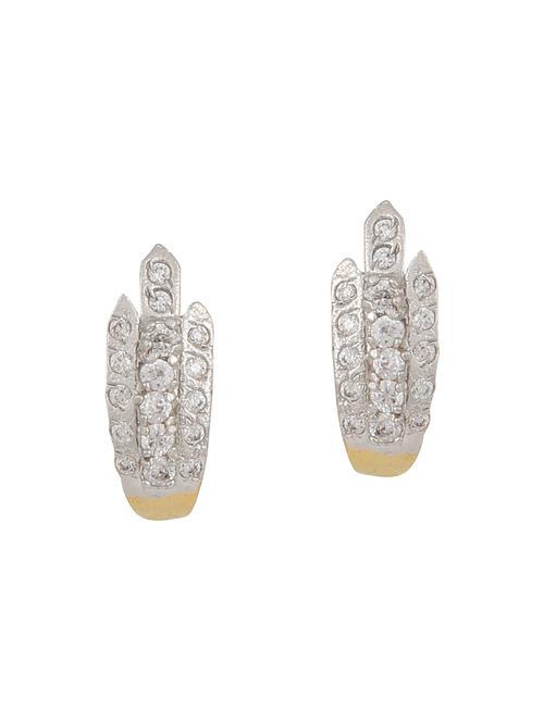 white metal studs earring - 14501988 - Very Small Image - 1