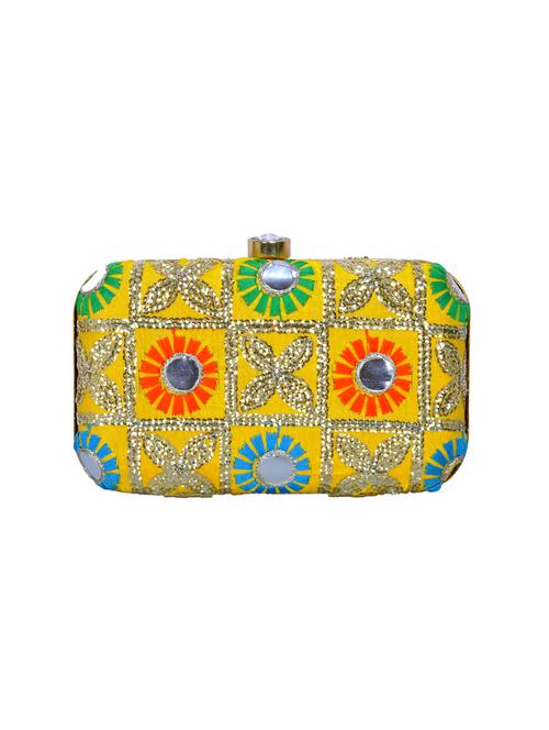 multi colored polyester box clutch - 14503981 - Very Small Image - 1