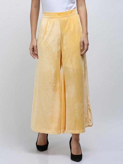 yellow velvet palazzos - 14504413 - Very Small Image - 1