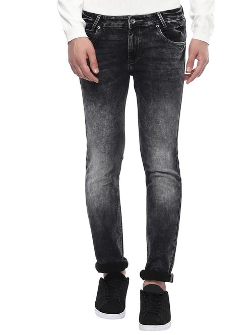 black cotton washed jeans - 14504583 - Very Small Image - 1