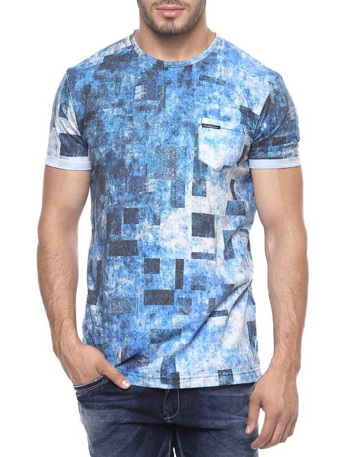 blue cotton t-shirt - 14504876 - Very Small Image - 1