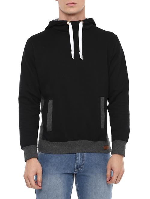 black cotton sweatshirt - 14504984 - Very Small Image - 1