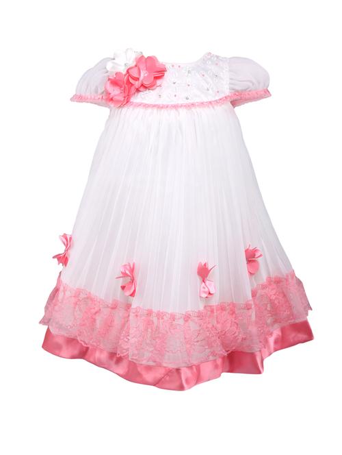 pink polyester frock - 14505019 - Very Small Image - 1