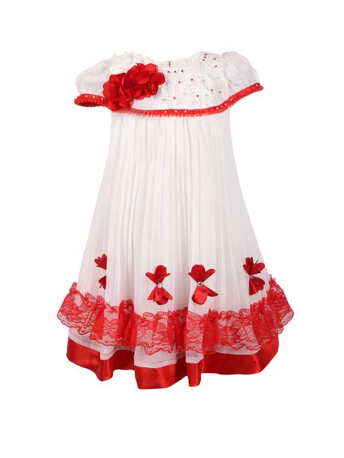 red polyester frock - 14505043 - Very Small Image - 1