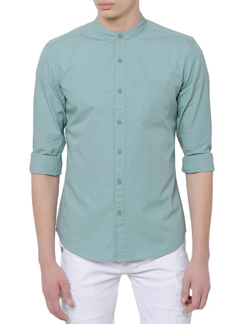 light blue cotton casual shirt - 14505513 - Very Small Image - 1