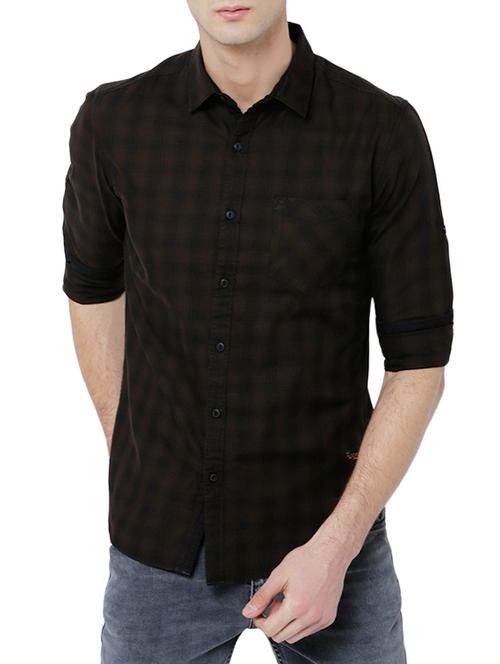 black cotton casual shirt - 14505521 - Very Small Image - 1
