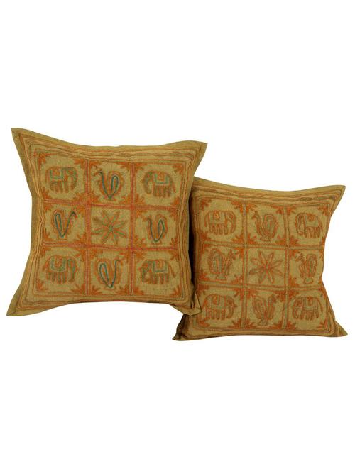 cotton embroidered set of 2 cushion covers - 14505762 - Very Small Image - 1