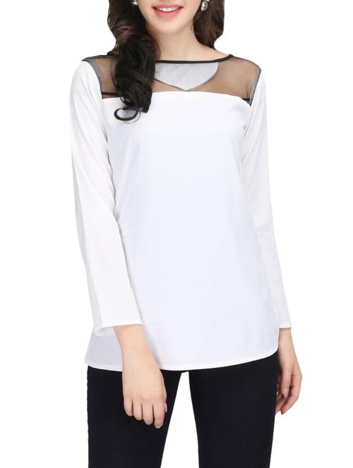 women's straight boat neck top - 14506300 - Very Small Image - 1