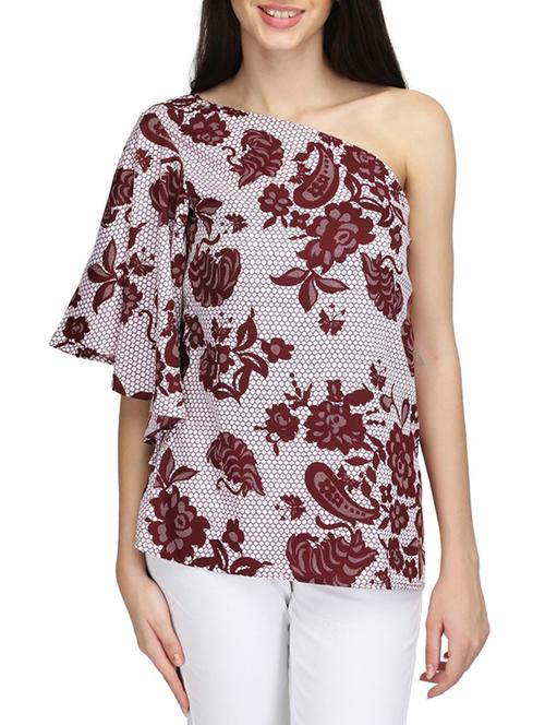 women's straight single shoulder top - 14506344 - Very Small Image - 1
