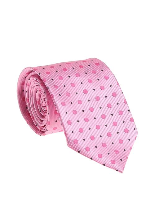 pink micro silk fabric tie with cuff link and pocket square - 14506828 - Very Small Image - 1