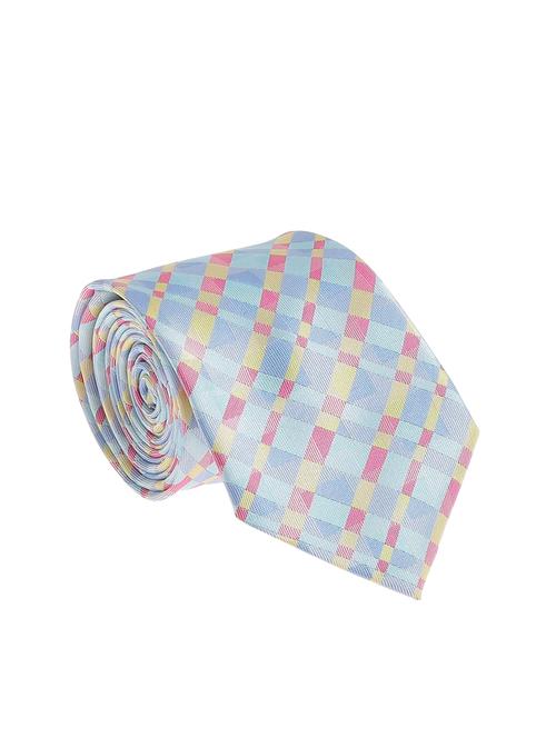 light blue micro silk fabric tie with cuff link and pocket square - 14506913 - Very Small Image - 1