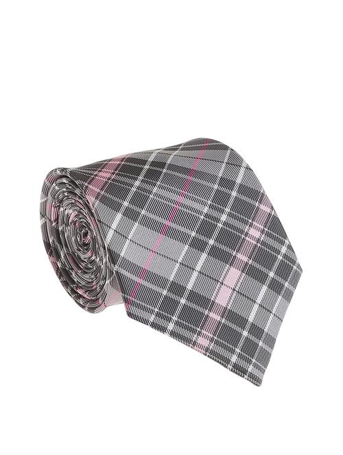 grey micro silk fabric tie with cuff link and pocket square - 14506914 - Very Small Image - 1