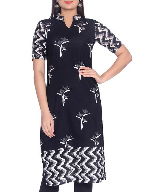 chevron straight kurta - 14509743 - Very Small Image - 1