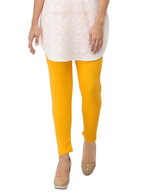 yellow cotton leggings - 14510312 - Very Small Image - 1