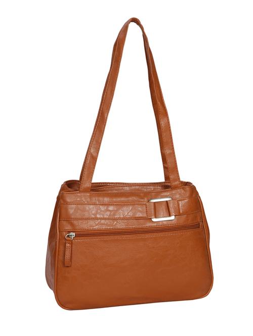 tan leatherette regular handbag - 14511255 - Very Small Image - 1