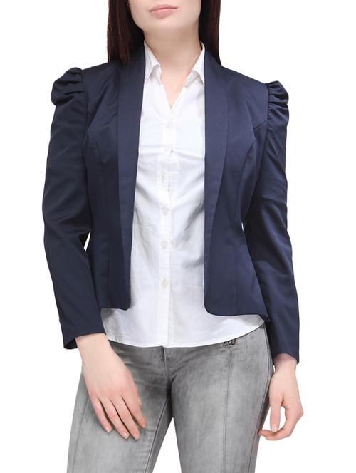 navy asymmetrical blazer - 14513049 - Very Small Image - 1
