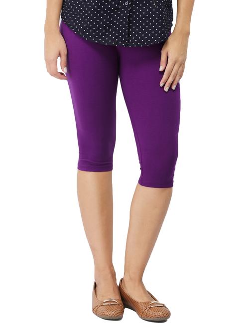 purple cotton capri legging - 14513345 - Very Small Image - 1
