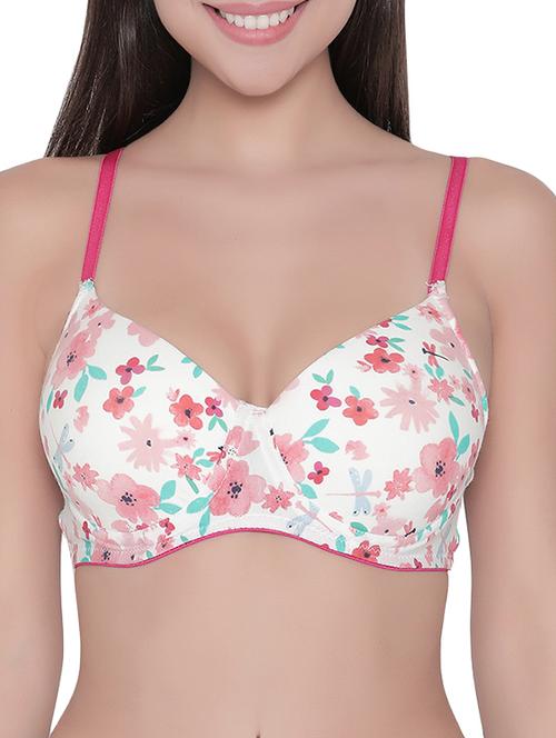 white floral t-shirt bra - 14515296 - Very Small Image - 1