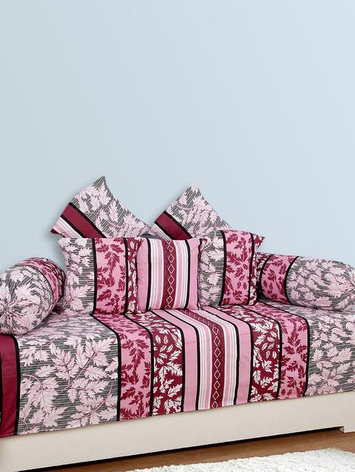 cotton printed 8 pieces diwan set - 14515857 - Very Small Image - 1