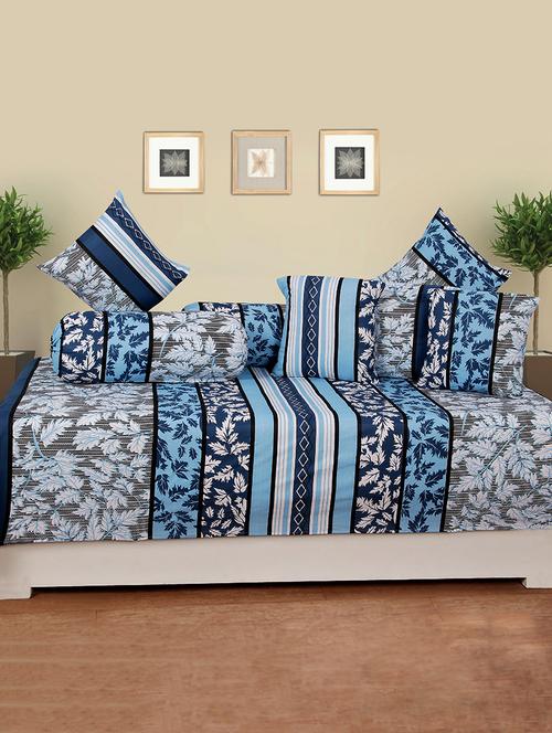 cotton printed 6 pieces diwan set - 14515866 - Very Small Image - 1