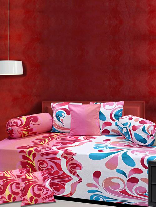 cotton printed 6 pieces diwan set - 14515874 - Very Small Image - 1