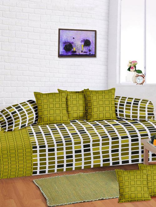 cotton printed 8 pieces diwan set - 14515899 - Very Small Image - 1