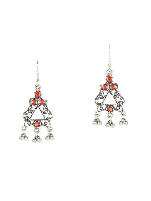 silver metal drop earrings - 14515950 - Very Small Image - 1