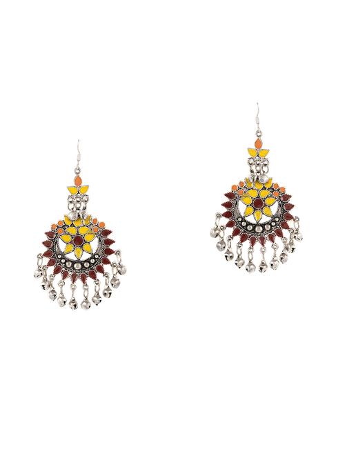 silver metal drop earrings - 14515953 - Very Small Image - 1