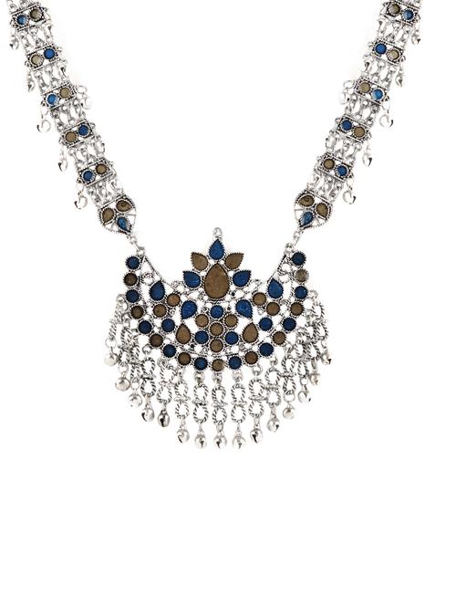silver metal tribal necklace - 14515958 - Very Small Image - 1