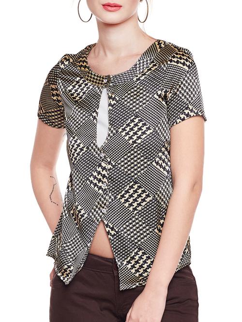 black printed top - 14516362 - Very Small Image - 1